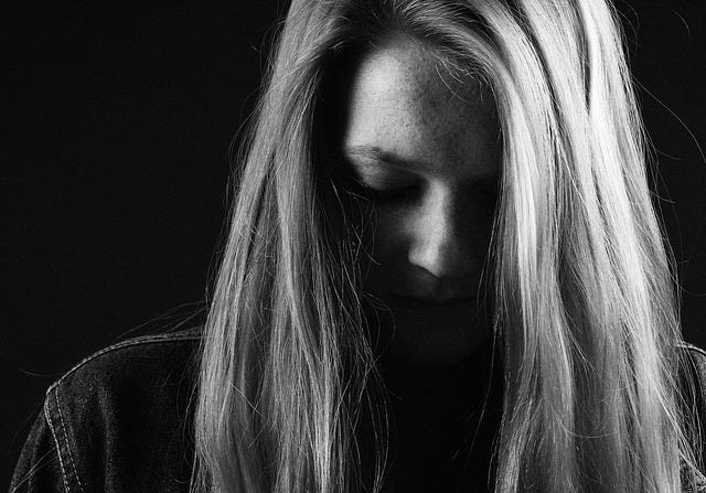 flash on portrait of girl