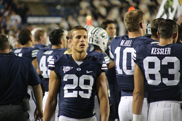football player on field