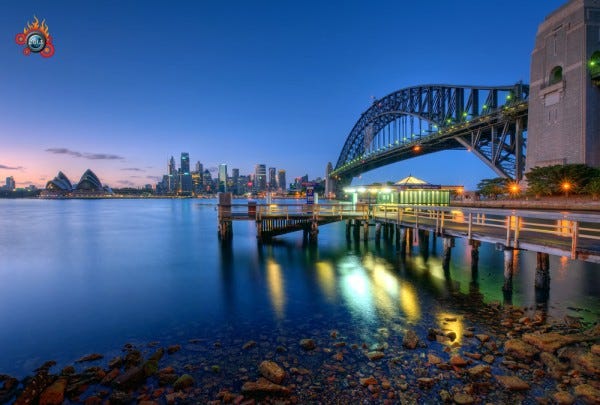 sydney harbour bridge from kirribilli