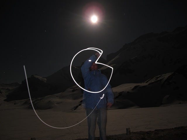 light trails with torch