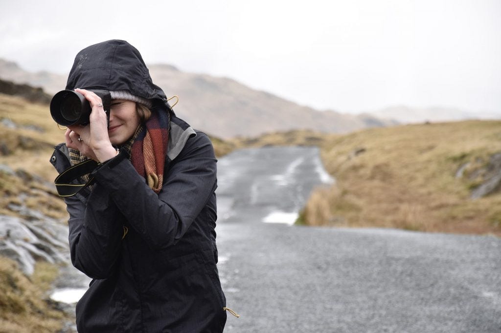 backpacker with camera