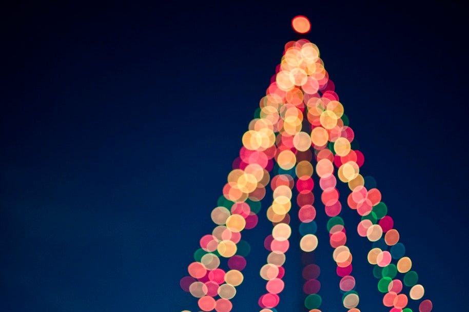 bokeh in christmas photo