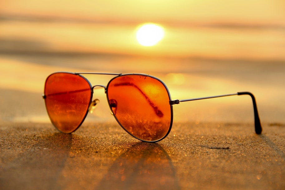 sunglasses in summer photo