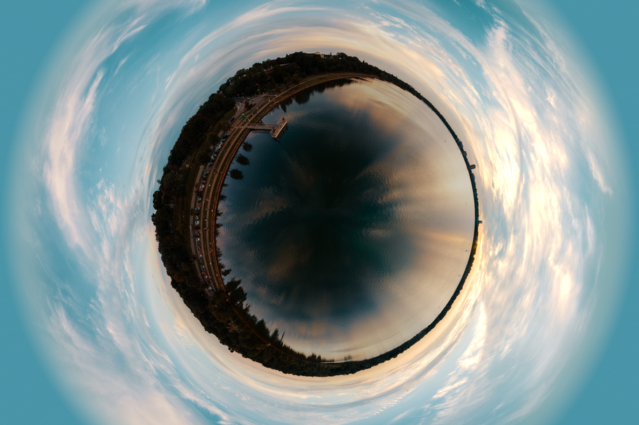 tiny planet made with 360 camera