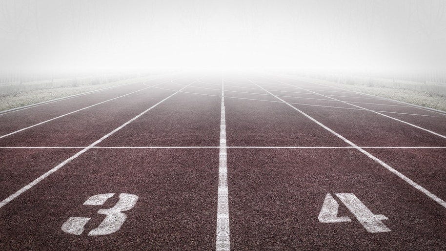 empty running track